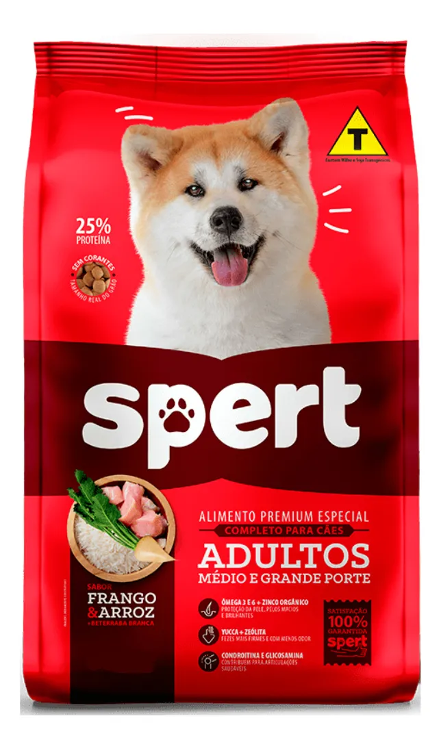 Spert Porte Médio/Grande Sabor Frango e Arroz